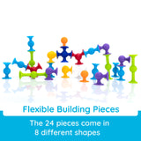 Fat Brain Toys Squigz Starter Set, 24 Piece