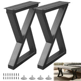 Rioychan 20 Inch Coffee Table Legs Black, Heavy Duty Metal Furniture Legs for DIY End/Side Tables, Modern Desks, Bench, Sofa, Di
