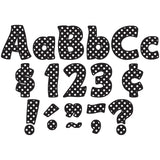 Black Polka Dots Funtastic Font 4 Letters Combo Pack, 208 Pieces Per Pack, 3 Packs