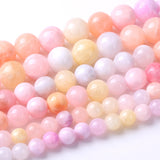 Round Loose Beads Natural Gem Beads Crystal Energy Stone Beads for Jewelry Making 15 (Colorful Jades, 6MM)