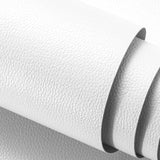 Stickyart Matte Litchi Textured Faux Leather Removable Wallpaper White Peel and Stick Wallpaper Countertop Cabinet Furniture Ref