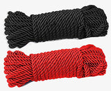 2 Pack All Purpose 32 feet 6 mm(1/3inch) Diameter Soft Silk Rope Solid Braided Twisted Ropes,10m Durable and Strong All Purpose