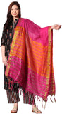 Anni Designer Women'S Pure Cotton Straight Kurta With Palazzo & Dupatta (Kpzd-Cot-10002-Black_Xxl_Black_Xx-Large),Black,2XL