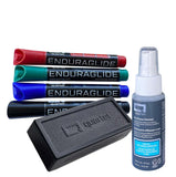 Quartet Dry Erase Markers Accessory Kit, Includes 4 Chisel Point EnduraGlide Dry Erase Markers, Whiteboard Eraser & White Board