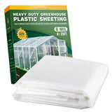 PROMORE Plastic Sheeting 6 Mil, 8x25 FT, Heavy Duty, Greenhouse Plastic Polyethylene Film, UV Resistant, Tear-Proof, for Garden,