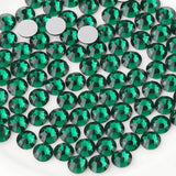 beadsland Flat Back Crystal Rhinestones Round Gems, Emerald (4.64.8mm) SS20/1440pcs