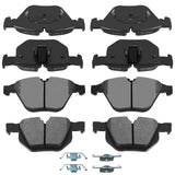 AUTOMUTO 8PCS Front & Rear Semi-Metallic Disc Brake Pads Set D1042 D918 For BMW 335d, 335i, 335xi, 335is