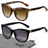 EASY READ 2 Pack Cateye Bifocal Reading Sunglasses for Women,Fashion Outdoor Sun Readers UV Protection(Magnification 2.00, Black