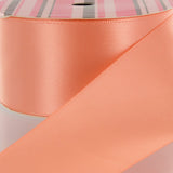 4 Peach Double Face Satin Ribbon 3 Yard Reel