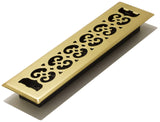 Decor Grates SPH214 Floor Register, 2x14, Bright Brass Finish