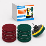 LIDUOLE 4 Inch Drill Scrub Brush Power Scrubbing Pads Set (Pack of 10Pcs)