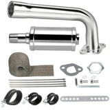FVRITO Thickened Exhaust Header Pipe Muffler with Heat Shield Tape Kit for Non Hemi 6.5HP Predator 212cc 196cc Coleman CT200u BT