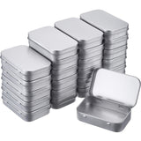 Hotop 24 Pack 3.75 x 2.45 x 0.8 Inch Metal Rectangular Empty Hinged Tins Box Containers with Lids Mini Portable Box Small Storag