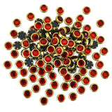 Embroiderymaterial Kundans For Embroidery, Craft And Jewellery Making In Red (250 Pieces)
