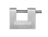 KAWAHA 71/60KD-5K Stainless Steel D-Shaped Heavy Duty Padlock with Key for Garage Door, Containers, Shed and Warehouse (2-3/4 in