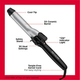 Revlon Perfect Heat Triple Ceramic Curling Iron | For Silky Smooth Tousled Curls (1-1/4 In)