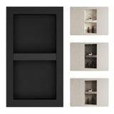 Greenspring 16 X 28 Shower Niche Insert Tile Ready, Recessed Niche for Shower Wall, Built-in Double Waterproof Shelf for Bathroo