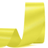 Yellow Stain Ribbon 1 1/2 Inch,25 Yards Yellow Solid Fabric Ribbons for Gift Wrapping Floral Bouquets Wedding Party Decoration