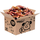 ValueBull Bully Sticks for Dogs, Medium 6 Inch, 100 Count Bulk Pack - All Natural Dog Treats, 100% Beef Pizzles, Single Ingredie