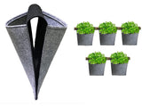 Oxypot Grow Bags For Balcony, Railing Hanging Fabric Planter With Dual Pockets. Unique Design With Velcro Closure. (Pack Of 5)