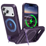 ZHOGTNEG for Magnetic Heat Dissipatio case for iPhone 17 Pro Max, for MagSafe, Cooling Drop Protection, Adjustable Kickstand cas