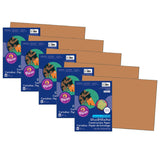Prang Construction Paper, Brown, 12 x 18, 50 Sheets Per Pack, 5 Packs