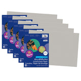 Construction Paper, Gray, 12 x 18, 50 Sheets Per Pack, 5 Packs