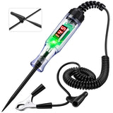 Heavy Duty Automotive Test Light Circuit Tester, 3-48V Digital Voltage Tester with Voltmeter & Dual Polarity Indicator, Electric