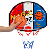 Indoor Mini Basketball Hoop - 16 x 13 Large Over The Door Plastic Toy Backboard, Net, Ball and Pump for Kids Boys Teens - Suitab