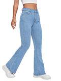 TOPLOT High Waist Flare Leg Jeans, Sky, 36