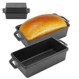 9 5 Inch Cast Iron Loaf Pan with Lid | Bread Baking Pans | Even Heat Distribution for Homemade Bread, Cake, Meatloaf, 2 Piece S