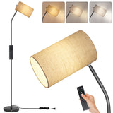 Ldeco Black Floor Lamp for Living Room with Remote,Dimmable Floor Lamp with Remote Control 9W LED Bulb Included,Tall Stand Readi