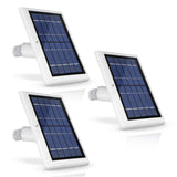 Wasserstein Solar Panel with 13.1-Foot Outdoor Magnetic Charging Cable for Arlo Ultra/Ultra 2 and Arlo Pro 3/4/5S (3-Pack, White