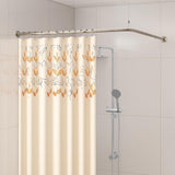 Yampos L Shaped Corner Shower Curtain Rod, 24 - 53 x 24 - 53 Adjustable 90 Degree Curved Bathroom Rod Square Rail No Sag with 12