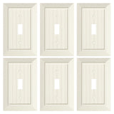 6-Pack Classic Beadboard Single Toggle Light Switch Cover Plate, Unbreakable Polycarbonate Decorative Switch Plate Covers, Light