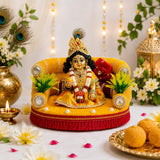 SEER Thakur ji singhasan Laddu Gopal Ji Size 0, 1, 2, 3 Number| Laddu Gopal Bethak| chowki for Gopal Ji | Round Singhasan Kanha
