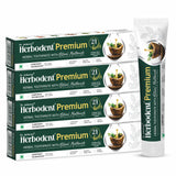 Herbodent Premium Toothpaste - 5.82 Oz Pack of 4 | 21 Herbs for Strong Teeth & Healthy Gums- Neem, Clove, Cinnamon, Cardamom wit
