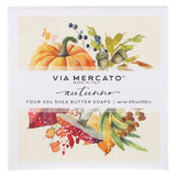 Via Mercato Natale Shea Butter Soap Boutique Luxury Gift Box (Set Of 4, 50G Each) - Autunno