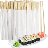 Rtteri Bamboo Wooden Chopsticks, 300 Pairs, Disposable, Brown, White, 8.27 Inch