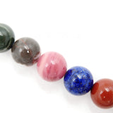 Malahill semiprecious Stone Beads for Jewelry Making, Sold per Bag 5 Strands Inside, Mix Stone 6mm
