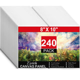 ESRICH Canvas Boards for Painting 8x10, 240 Pack Canvases for Painting Cotton Primed Acid Free Blank Canvas Panels for Oil Paint