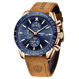 Nibosi Men'S Watch Analog Quartz Wrist Watch For Men Business Waterproof Sport Stainless Steel Leather Watch With Calendar