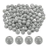 HARFINGTON 100pcs 16mm Light Gray Wood Beads 4.3mm Large Hole Round Wooden Loose Spacer Beads for Jewelry Making Necklace Bracel