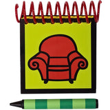 Handcrafted Handy Dandy Inspired Steve Notebook With Jumbo Black Crayon