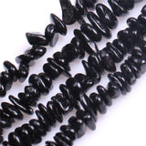 Black Tourmaline Beads for Jewelry Making Natural Semi Precious Gemstone 7x13mm Freeform Strand 15 JOE FOREMAN