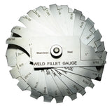 RIVERWELD 12 Piece Fillet Weld Set 1/32 increments to 1/2, 1/16 increments to 1 Welding Inspection Test Ulnar RL Gauge Checking