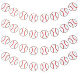 Boao 4 Pieces Baseball Banner Paper Garland Baseball Party Decorations Bunting Decor Sports Birthday Baby Shower Party Supplies