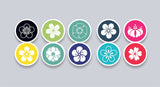woopme Set of 5 White Blossom Flowers Magnetic Bookmark for Book Lovers Readers Students Gift Magnetic Page Clips Folding