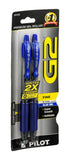 Pilot 31032 Blue Fine Point G2? Retractable Pen 2 Count