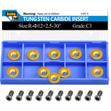 Asieg Tool Ci3 R1 TIN 12mm Round Carbide Inserts Cutters Knifes Titanium plating Indexable Replacement High Strength Fits For Po
